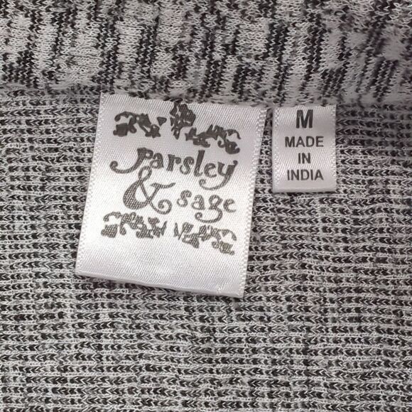 Parsley & Sage Top Womens Medium Gray Button Front Tunic - Picture 7 of 10
